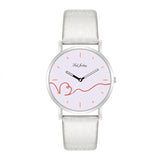 WJ-8733 Fashion Couple Watch Casual Leather Strap Wristwatch For couple
