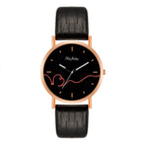 WJ-8733 Fashion Couple Watch Casual Leather Strap Wristwatch For couple