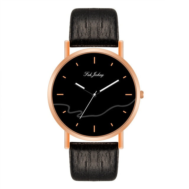 WJ-8733 Fashion Couple Watch Casual Leather Strap Wristwatch For couple