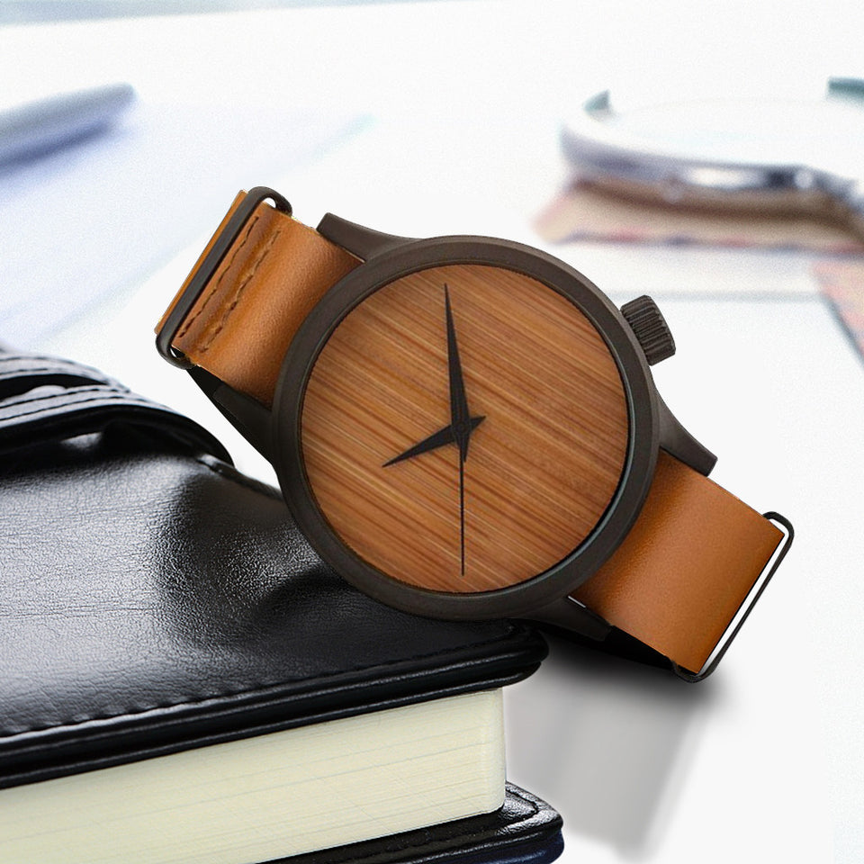 Creative Casual Wooden Watch Minimalist Business Men's Watch Quartz