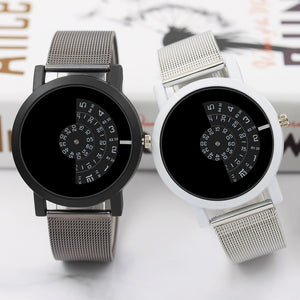 new high-end turntable couple watch titanium steel bracelet