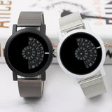 new high-end turntable couple watch titanium steel bracelet