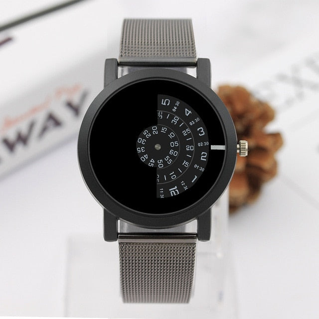new high-end turntable couple watch titanium steel bracelet