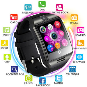 Bluetooth Smart Clock Q18 Support Sim TF Map Men Women Reloj Intelligent for IOS Android