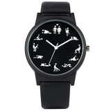 Creative Fun Quartz Watch for Men Black Dial Quartz Watches