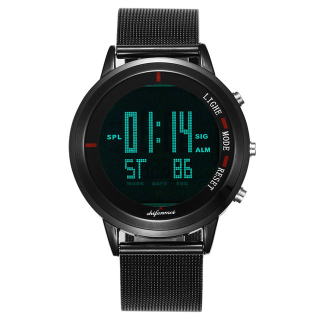 shifenmei S1134  Watches Fashion LED Electronic Silver