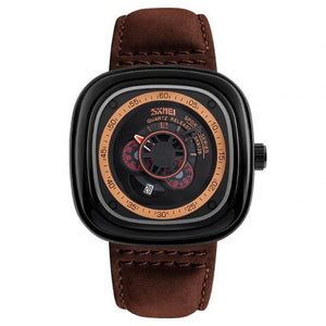 Men's Watches Creative Genuine Leather Square Dial watch