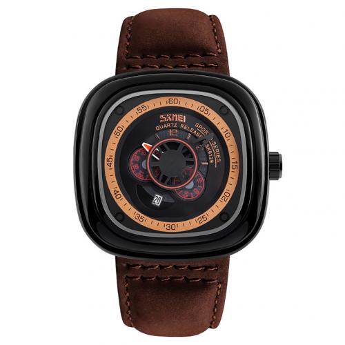 Men's Watches Creative Genuine Leather Square Dial watch