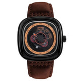 Men's Watches Creative Genuine Leather Square Dial watch