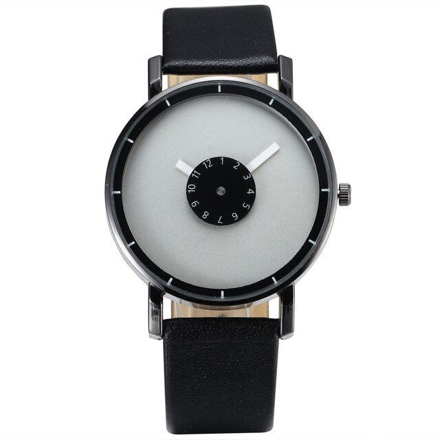 New Men Wristwatch Brief Design Creative Upside Down Hand