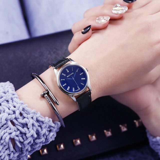 Fashion Design Roman numerals Lovers  Unisex Leather Band vintage