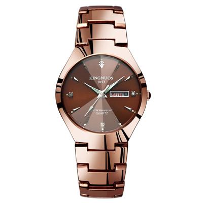 KINGNUOS Top Brand Fashion Quartz Waterproof Wristwatch Couple Clocks