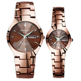 KINGNUOS Top Brand Fashion Quartz Waterproof Wristwatch Couple Clocks