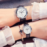 Women Watches Leather Band Fashion Couples Watch Waterproof