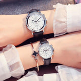 Women Watches Leather Band Fashion Couples Watch Waterproof