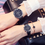 Women Watches Leather Band Fashion Couples Watch Waterproof