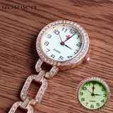 Luminous Nurse Watch Full Crystal Dial Steel Nurses