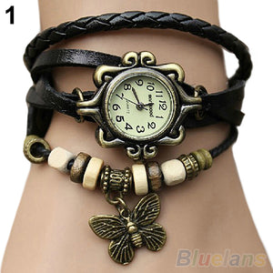 Hot Sales 6 Colors Ladies Womens Retro Leather Watch Bracelet