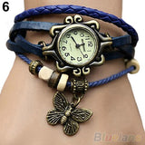 Hot Sales 6 Colors Ladies Womens Retro Leather Watch Bracelet