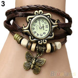 Hot Sales 6 Colors Ladies Womens Retro Leather Watch Bracelet