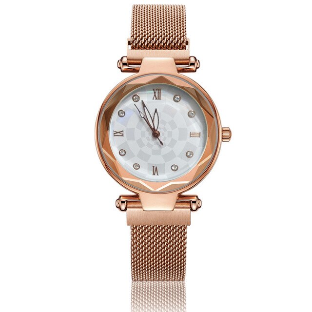 Relogio Feminino Innovation Creative Magnetic Watch Women Rose Gold
