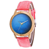 Women's Fashion Simple Style Casual Retro Round belt PU Leather Strap Analog Quartz