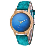 Women's Fashion Simple Style Casual Retro Round belt PU Leather Strap Analog Quartz