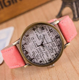 Fashion Denim Fabric Women watch Zegarki Meskie retro style