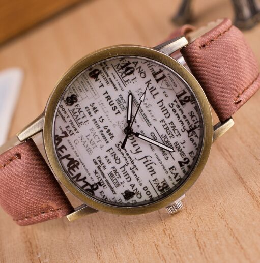 Fashion Denim Fabric Women watch Zegarki Meskie retro style