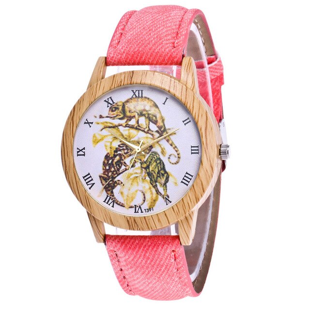 Women luxury Fashion Casual Colours Leather Strap Analog Quartz Round Watches Ladies