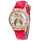 Women luxury Fashion Casual Colours Leather Strap Analog Quartz Round Watches Ladies