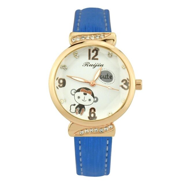 Leather Belt Watch Fashion Women Watches  Lovely Cartoon