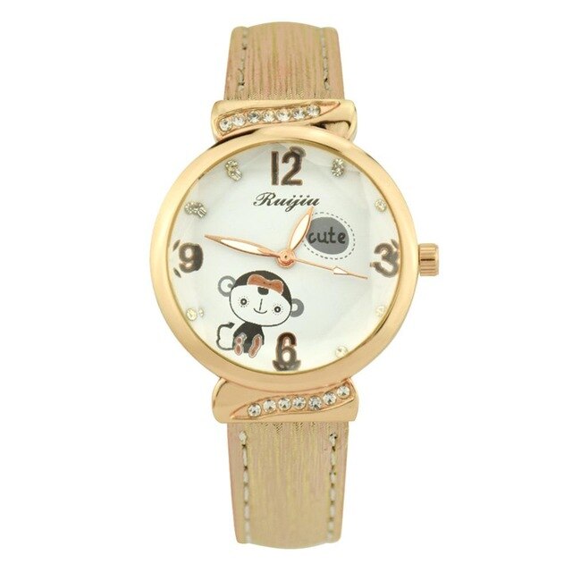 Leather Belt Watch Fashion Women Watches  Lovely Cartoon