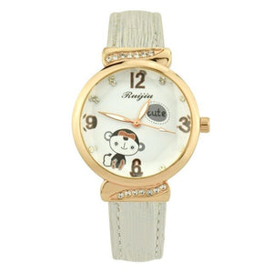 Leather Belt Watch Fashion Women Watches  Lovely Cartoon