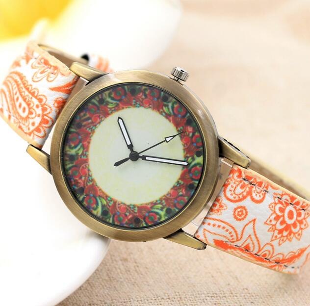 New Brand Chinese Style Ladies Watch Fashion Retro Leather Quartz Watch