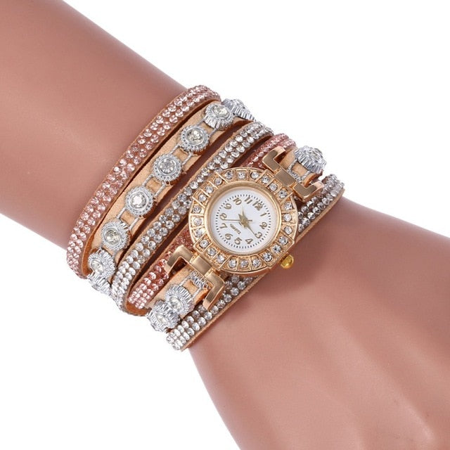 SC101 Korean Velvet Bracelet watch Luxury Full Diamond Watch Retro Style