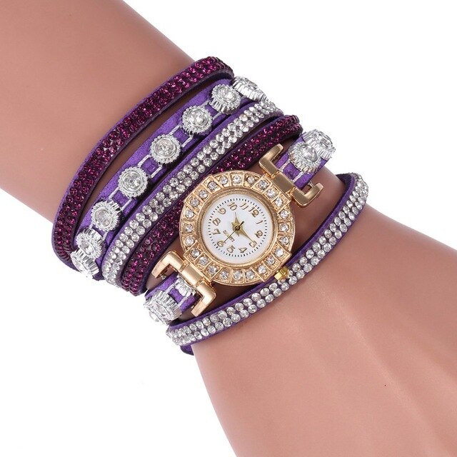 SC101 Korean Velvet Bracelet watch Luxury Full Diamond Watch Retro Style