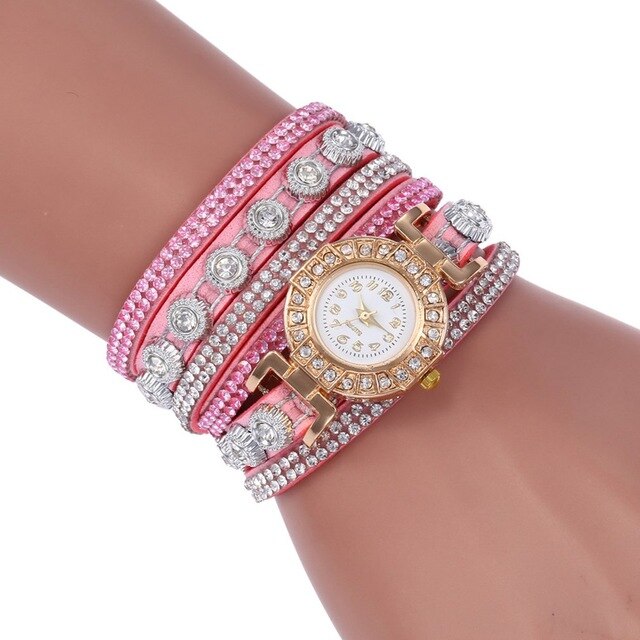 SC101 Korean Velvet Bracelet watch Luxury Full Diamond Watch Retro Style