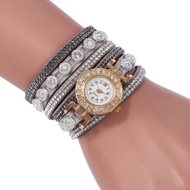 SC101 Korean Velvet Bracelet watch Luxury Full Diamond Watch Retro Style