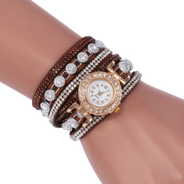 SC101 Korean Velvet Bracelet watch Luxury Full Diamond Watch Retro Style