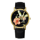 Gold Case Women Watches Chinese Style Floral Retro Ladies Watch Analog Quartz
