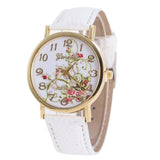 New Fashion Retro Flower Style Women Watches Gilt Digital Quartz