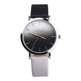 fashion design Retro Rainbow  Leather Band Analog Alloy Quartz Wrist Watch