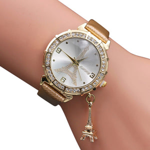 Retro Style Watch Women relogio masculino Ladies Watch The Eiffel Tower Quartz