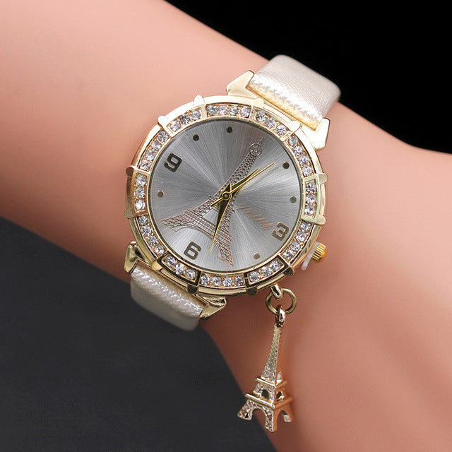Retro Style Watch Women relogio masculino Ladies Watch The Eiffel Tower Quartz