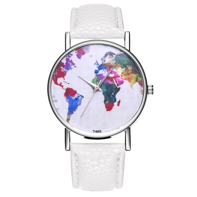 Retro Colored Marble Style Women Quartz Wristwatches