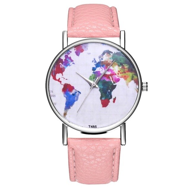 Retro Colored Marble Style Women Quartz Wristwatches