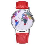 Retro Colored Marble Style Women Quartz Wristwatches