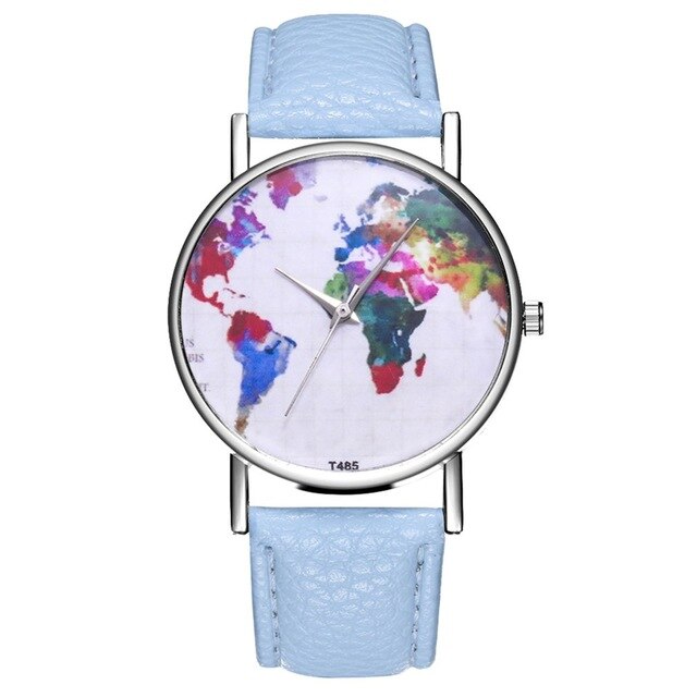 Retro Colored Marble Style Women Quartz Wristwatches