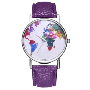 Retro Colored Marble Style Women Quartz Wristwatches
